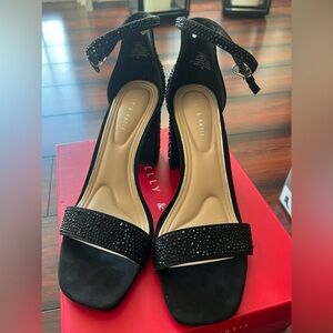 Kelly & Katie Black Studded Heels
